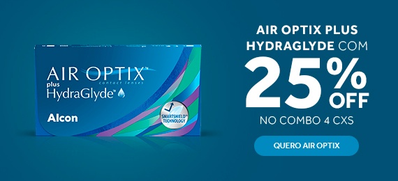Lentes Hydraglyde com 25%OFF no combo 4 caixas! Saiba mais